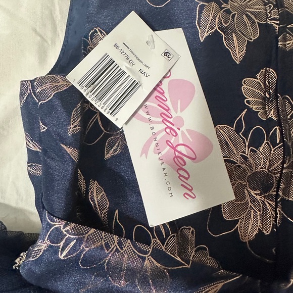 Bonnie Jean Navy and Gold Dress - Picture 4 of 6